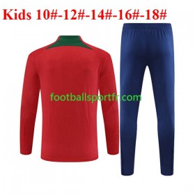 Portugal Enfant Ensemble Sweat d'entrainement Rouge 2023-2024